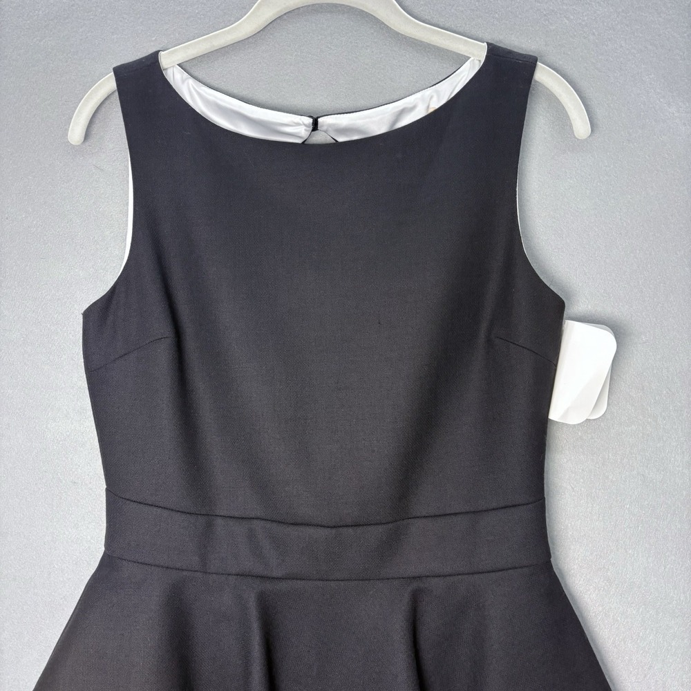 Alice + Olivia Sleeveless Peplum Dress Small Black Wool Lined Wedding Party NWT - Picture 2 of 15